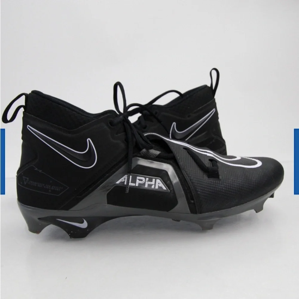 Nike Alpha 3 Menace Black and White Cleats
